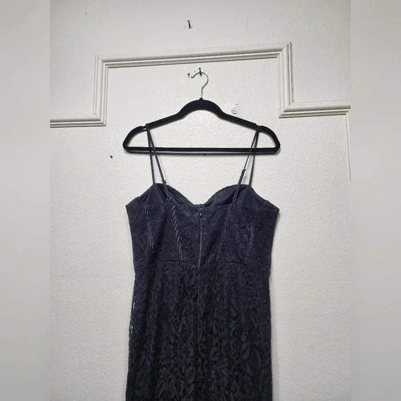 Lulu's Found Your Love Black Lace Sleeveless Trumpet Midi Dress L Wedding Party - Picture 10 of 11